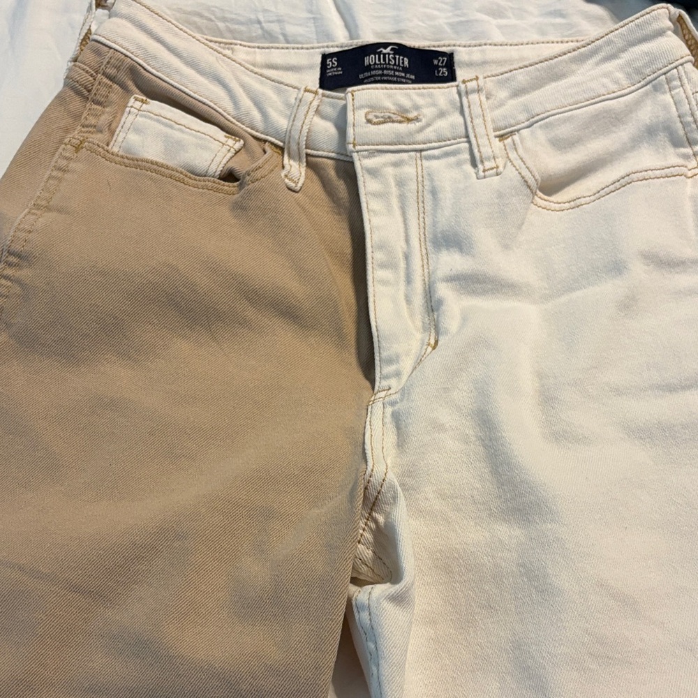 Hollister womans Slim Jeans - Beige and Off-White